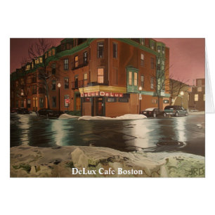 DeLux Cafe Boston Hälsningskort