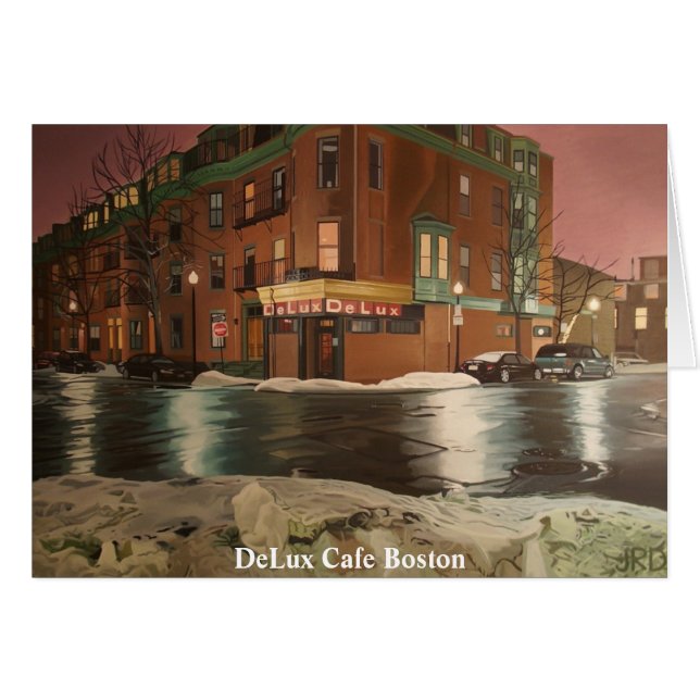 DeLux Cafe Boston Hälsningskort (Framsidan Horizontal)