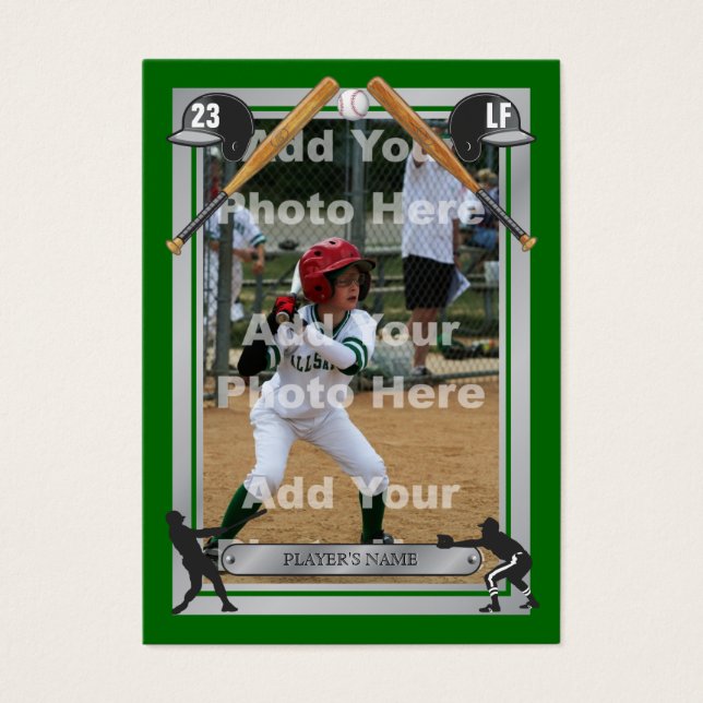 Deluxe beställnings- baseballkort visitkort (Framsidan)