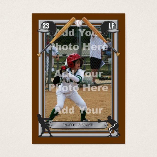 Deluxe beställnings- baseballkort visitkort (Framsidan)