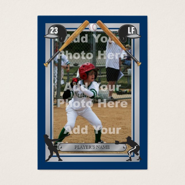 Deluxe beställnings- baseballkort visitkort (Framsidan)