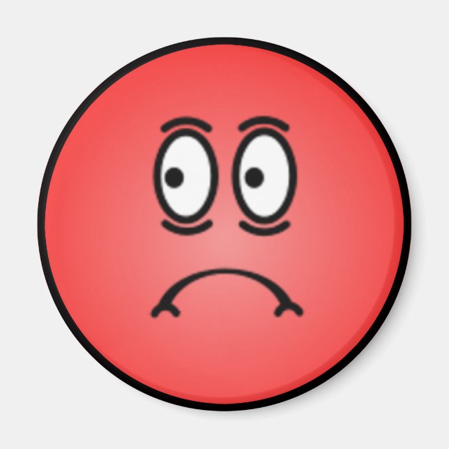 Deluxe Fånig Smiley face Magnet (Framsidan)