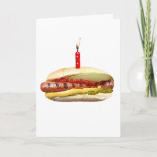 Deluxe födelsedagkort för Hotdog Kort