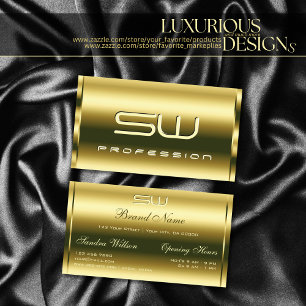 Deluxe Golden Shimmery Optics och Monogram Elegant Visitkort