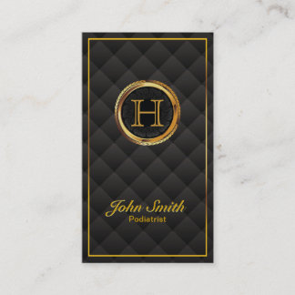 Deluxe Guld Monogram Podiatrist-Affärskort Visitkort