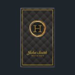 Deluxe Guld Monogram Vocalist-Affärskort Visitkort<br><div class="desc">Deluxe Guld Monogram Vocalist-Affärskortet.</div>