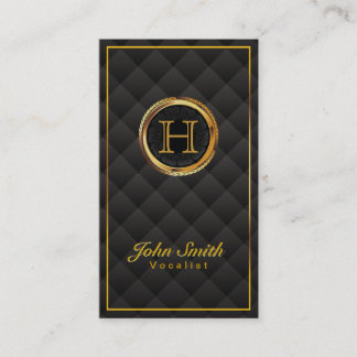 Deluxe Guld Monogram Vocalist-Affärskort Visitkort