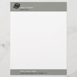 Deluxe Noiseless grå Fauxflanell för skrivmaskin Brevhuvud