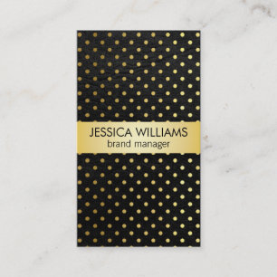 Deluxe POLKA DOTS Golden 2 Visitkort