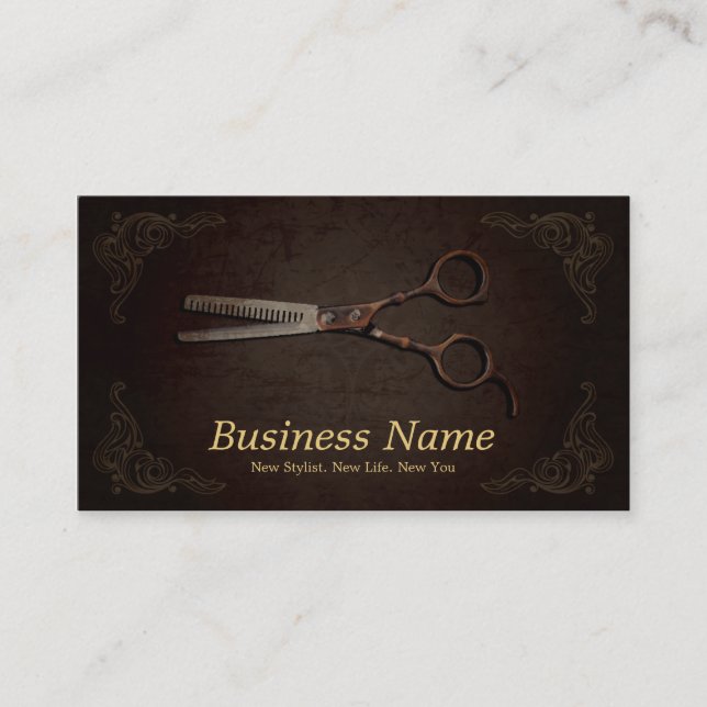 Deluxe Scissor professionellen för Visitkort (Framsida)