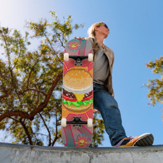 Deluxe Sizzle Burger Mini Skateboard Bräda 18,5 Cm