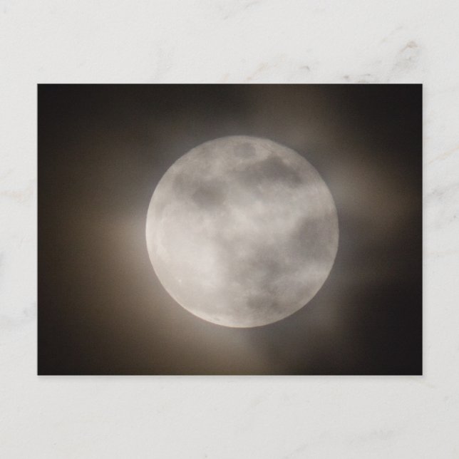 Delvis Clouely Full Moon, Ohio Vykort (Framsida)