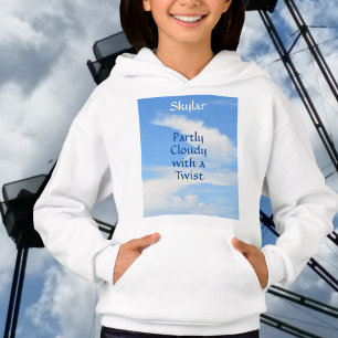 Delvis grumlig, blå och vit Personlig T Shirt