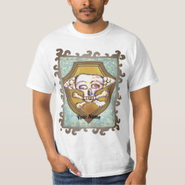 Dem Bones Skull Shield T Shirt