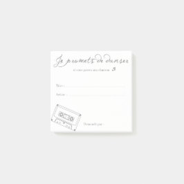 Demande Musique "Je te promets de danser" Post-it Block
