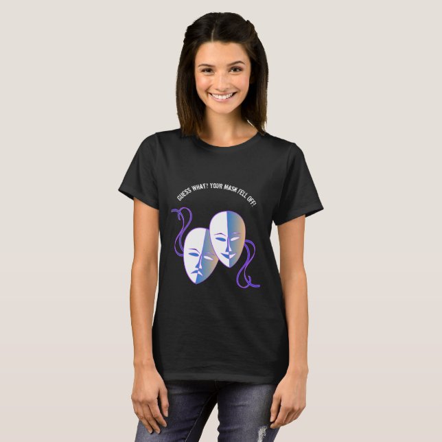 Demaskera narcissisten! t-shirt (Hel framsida)