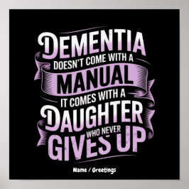Demens Kommer Inte Med En Bruksanvisning Alzheimer Poster