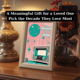 Demens Tänk på Dig Kort med 1950-talsmusik QR