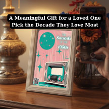 Demens Tänk på dig-kort med 1950-talsmusik QR