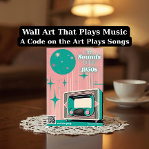 Demensbesökskort med 1950-talsmusikspellista