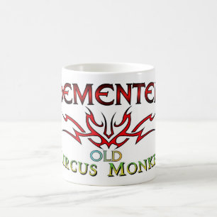 Dement gammal cirkusapa kaffemugg