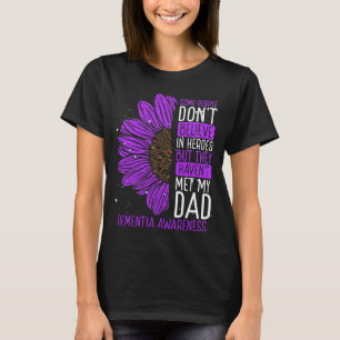 Dementia Awareness Ribbon Pappa Warrior T Shirt