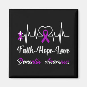 Dementia Awarteness Christian Kor Purpl Magnet