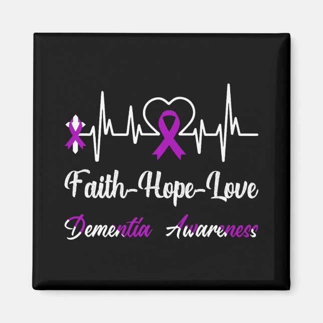 Dementia Awarteness Christian Kor Purpl Magnet (Framsidan)