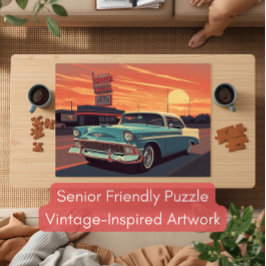 Dementia‑Friendly 1950s Drive‑In Puzzle Pussel