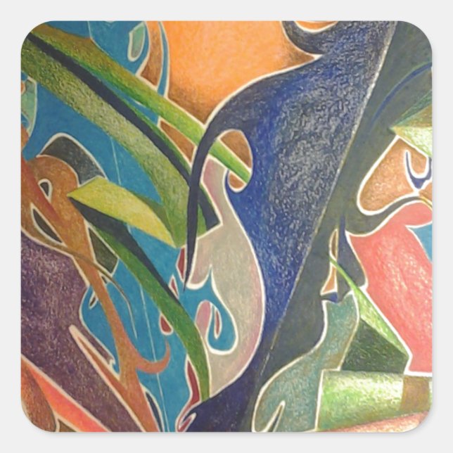 Dementia Fyrkantigt Klistermärke (Framsida)