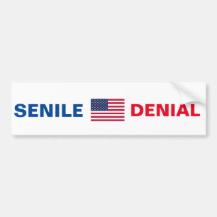 Dementia Joe Biden "SENILE DENIAL" stötdetikett Bildekal