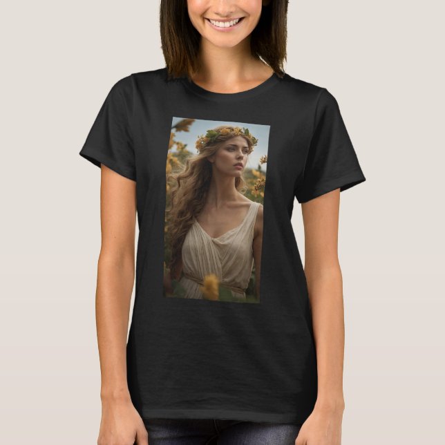 Demeter - Earth och Harvest Goddess T Shirt (Framsida)
