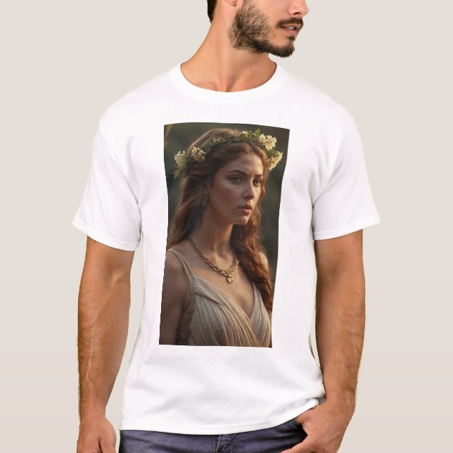 Demeter - Goddess gudinna Harvest and Earth T Shirt (Framsida)