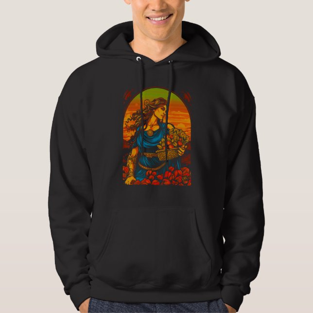 Demeter Greek Mythology Goddess Harvester Hoodie (Framsida)