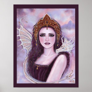 Demeter guddess med serpent av Renee Lavoie Poster