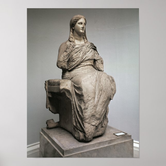 Demeter, statue from Knidos, Asia Minor, c.350BC Poster (Framsidan)