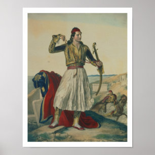 Demetrius Mavromichalis, en grekisk soldat och Poster