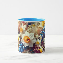 DEMI Blommigt Daffodil ~ Mugg