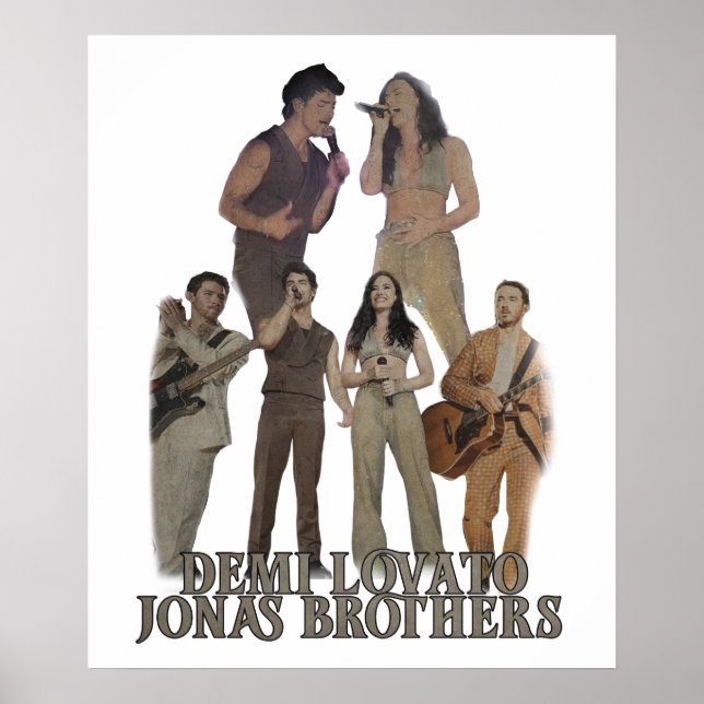 Demi Lovato Jonas Brothers vintage Poster (Framsidan)