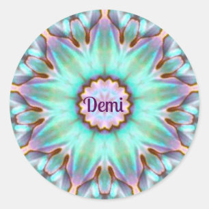 DEMI ~ Personlig Paua Snäcka Sticker ~ Runt Klistermärke