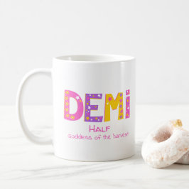 Demi-tjejer namn betyder rosa lila-stjärnor kaffemugg