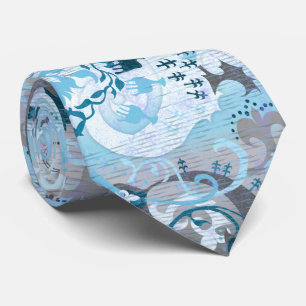 Demiboy Dragon Damask - Snyggt Pride Flagga Färg Slips