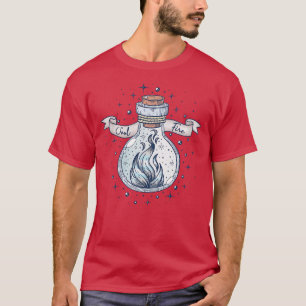 Demiboy Fire Occult Flaska LGBT Pride Flagga 1 T Shirt