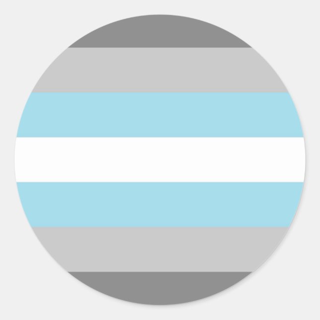 DemiBoy Flag Runt Klistermärke (Framsida)