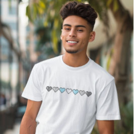 Demiboy Flagga Pixel Heart T Shirt