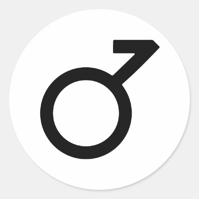 Demiboy könssymbol runt klistermärke (Framsida)
