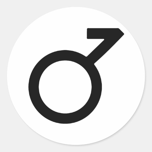 Demiboy könssymbol runt klistermärke (Framsida)