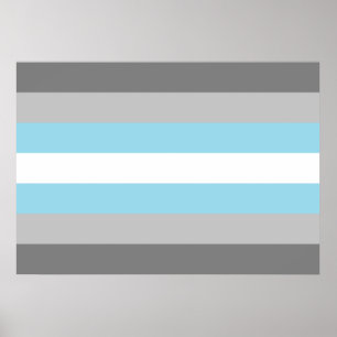 Demiboy Pride Flagga Poster