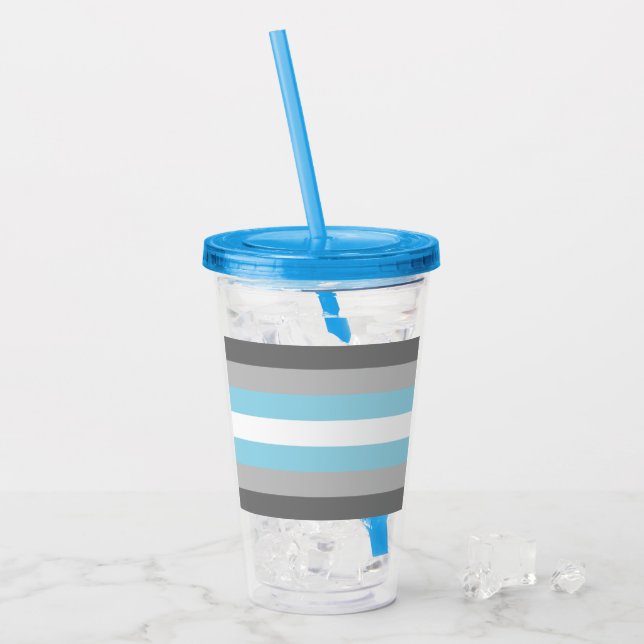 Demiboy Pride Flagga Take Away Mugg (Framsida Ice)