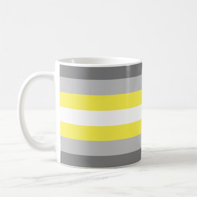 Demigender Pride Flagga Kaffemugg (Vänster)